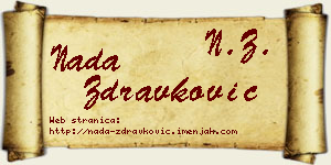 Nada Zdravković vizit kartica
